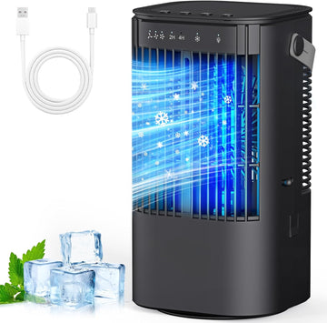 Portable Air Conditioners, 4-in-1 Mini Small Air Conditioner Evaporative Air Cooler Fan with 1000ml Water Tank