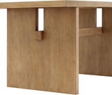 Briggs Modern Dining Table for 6, Small Rectangle Dining Table, Solid Wood in Light Brown Finish