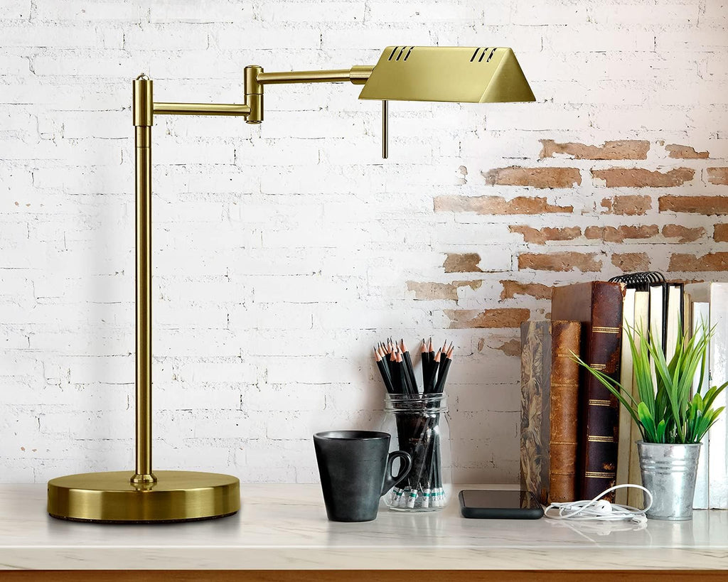 LED Pharmacy Table Lamp, Full Range Dimming, 12W LED, 360 Degree Swing Arms, Desk, Reading, Craft, Work Lamp