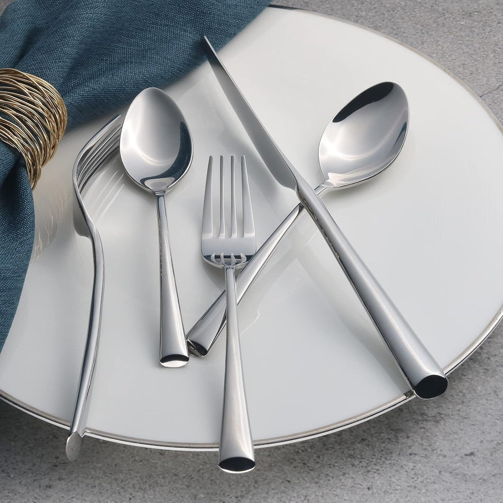 Bailey 20-Piece Forged Silverware Set Stainless Steel Flatware Set,Service for 4,Mirror Polished Cutlery Set