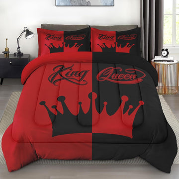 Comforter Set Queen, Queen King Princess Soft 3 Pcs Bedding for Kids and Adults