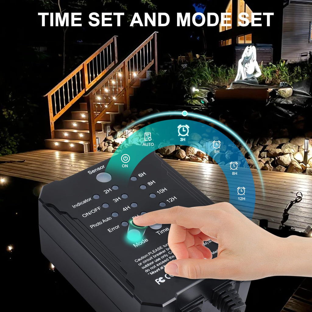 Dimmable LED Deck Lights with Timer and Photocell Sensor and Protecting Shell φ32mm,20Pack Outdoor LED Smart Deck