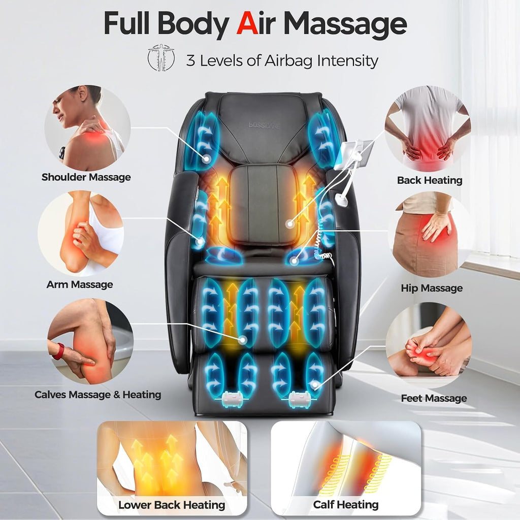 2026 Massage Chair Full Body, AI APP Control Shiatsu Zero Gravity Massage Chair with Foot Roller, Back Calf Heated