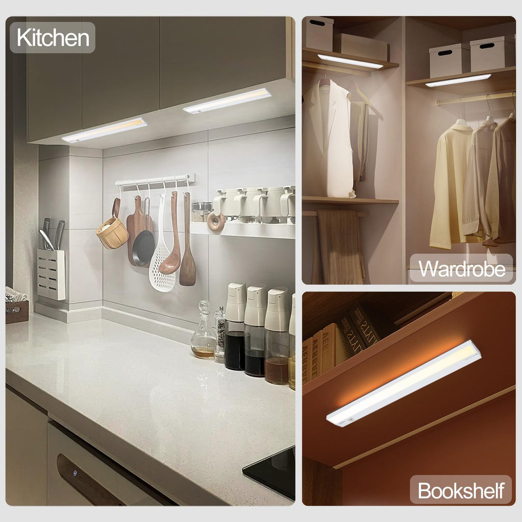 Of Under Cabinet Lighting Hardwired, 24IN 18W 1237LM, Dimmable Led Light /Bar/Closet, CRI>92, R9>90, 5 Color