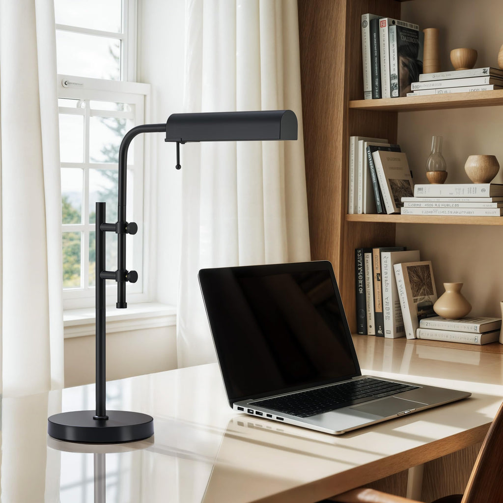 Industrial Table Lamp, Adjustable LED Desk Lamp