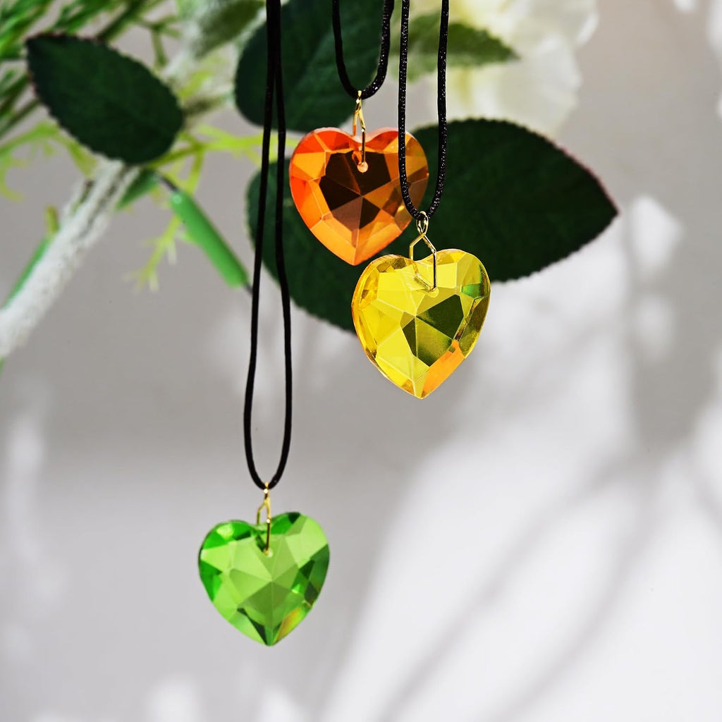 12pcs Crystal Heart Prism Suncatcher Glass Heart Window Prisms Sun Catchers - Crystal Heart Prism Chandelier Drop