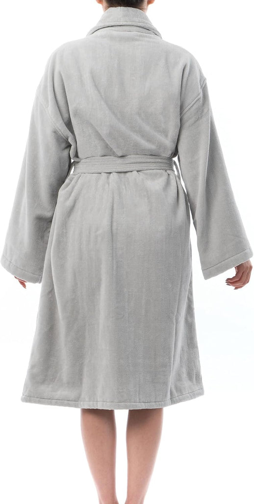Blair Womens Cotton Terry Cloth Bathrobe Shawl Collar Velour Spa Robe