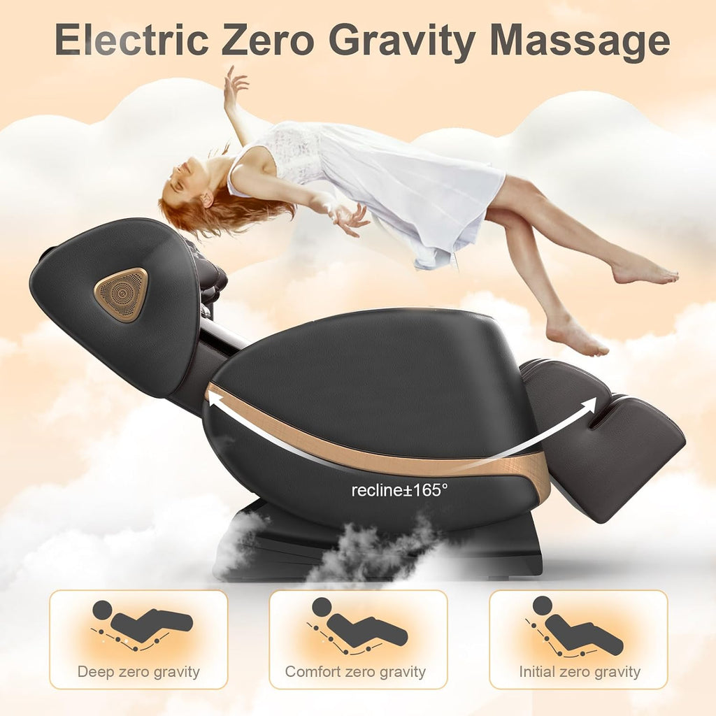 Massage Chair Full Body Zero Gravity Recliner, 2026 New Version | 14 Shiatsu Rollers, 10 Airbags, 5 Auto Modes