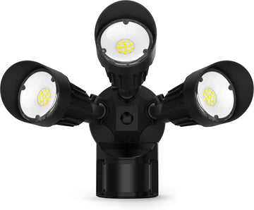 4000LM LED Security Lights, Motion Sensor Flood Light Outdoor,40W(250W Equiv.),IP65 Waterproof,3000K-Warm White DLC &
