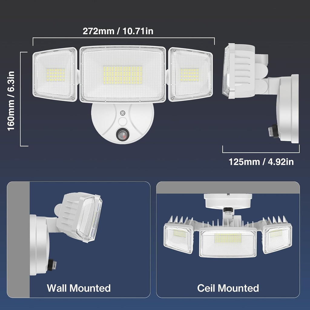 100w Dusk to Dawn Outdoor Lighting,11000LM Led Outdoor Light from Dusk Till Dawn,Super Bright Flood Light,IP66