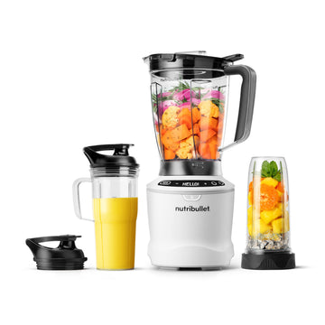 SmartSense Blender Combo, 1400 Watts, Matte White