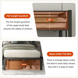 Heavy Duty Triple Bunk Bed for 3, Twin Over Twin Over Twins with Guardrails and Ladder, Metal Bunk Bed