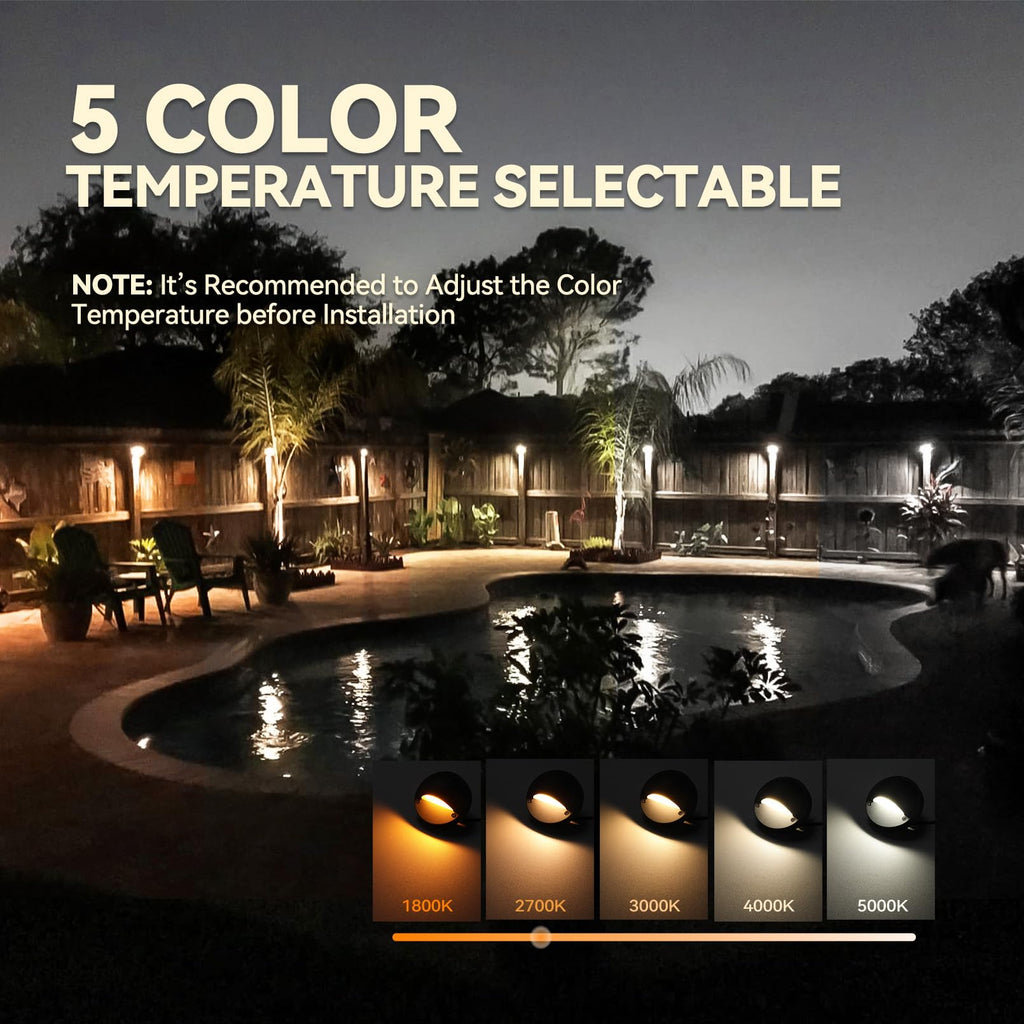 5CCT 3.74inch Low Voltage LED Deck Lights, Black