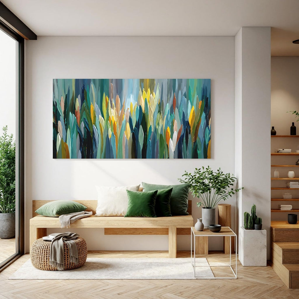 Modern Abstract Wall Art Prints Vibrant Teal Green Prints Canvas Art Wall Decor Abstract Art Aesthetic Home Wall
