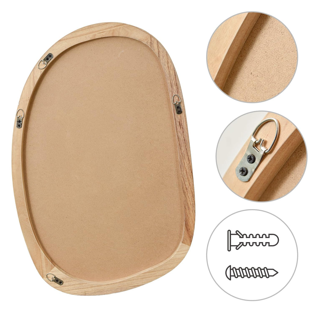 Irregular Wall Mirror, Wood Decor Bathroom Mirrors