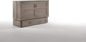 Driftwood with Mattress Murphy Cabinet Bed, Queen