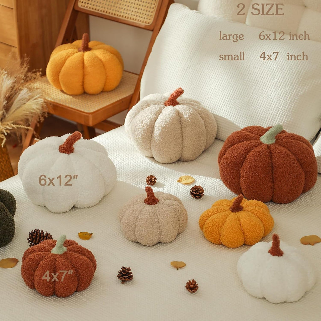 Halloween Pumpkin Pillows, Brown Pumpkin Shaped Throw Pillows Gifts, Fall Room Decoration, Small Cute Halloween