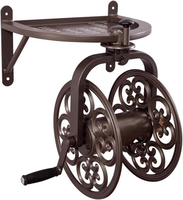 Garden 710 Navigator Rotating Garden Hose Reel, Holds 125-Feet of 5/8-Inch Hose - Bronze