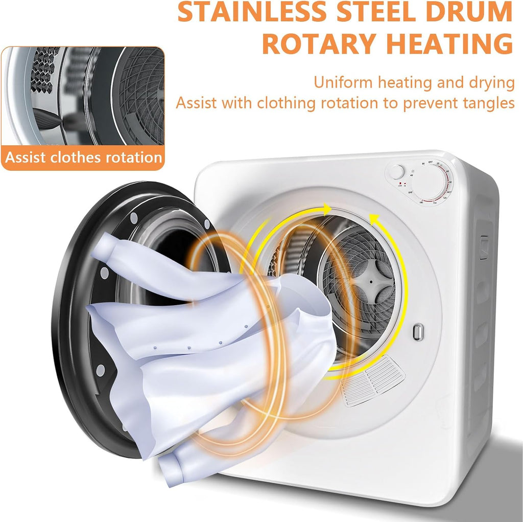 Portable Washer and Dryer Combo Set, 1.6 Cu.Ft Portable Clothes Dryers,22 lbs Twin Tub Washing Machine, Compact Washer