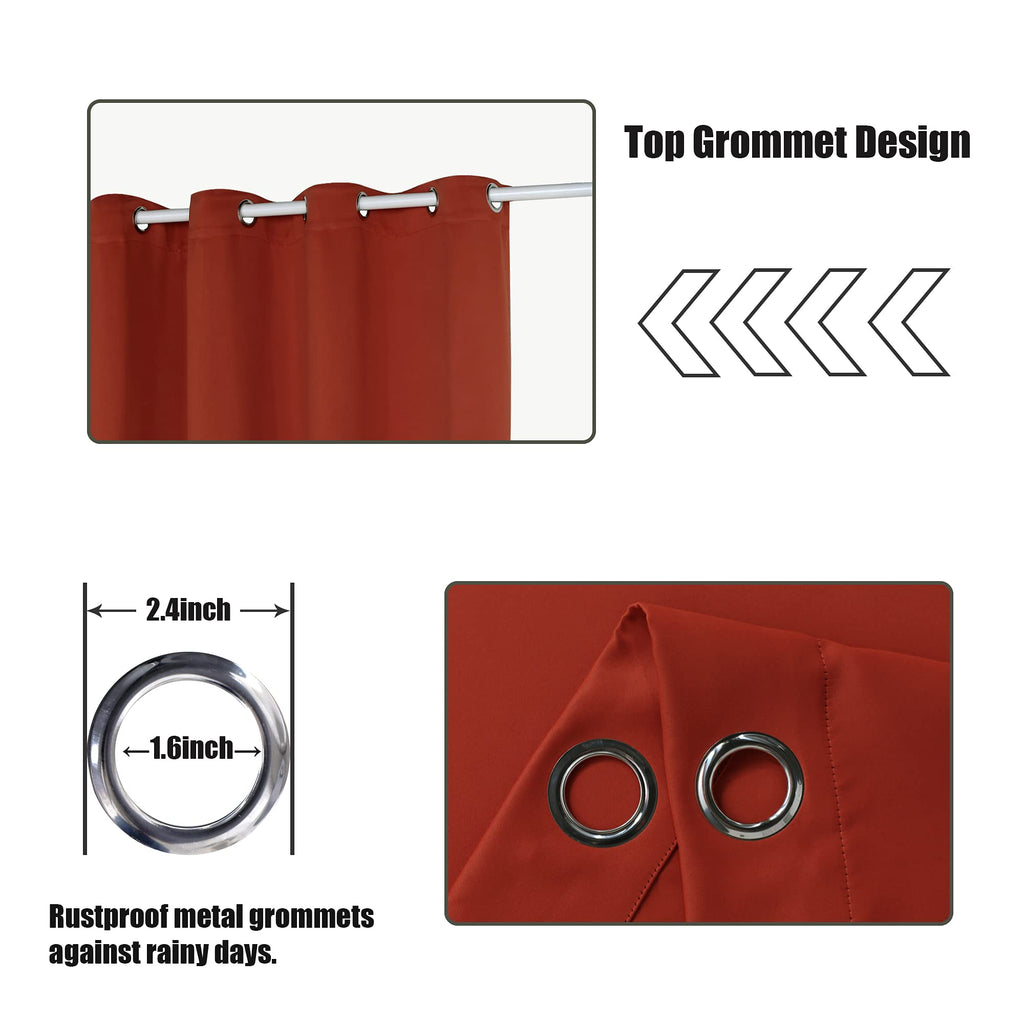 Waterproof Outdoor Patio Curtains Thermal Insulated