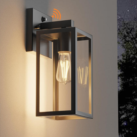Dusk to Dawn Porch Outdoor Light, Wall Light Fixtures Waterproof Exterior Wall Sconce Light Fixture with E26 Base for Patio Entryway Hallway (Bulb not Included) A123-B0D5HV7ZN4