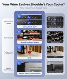 Wine Fridge Beverage Refrigerator - 24 Inch Wine Cooler Refrigerator, 34 Bottles