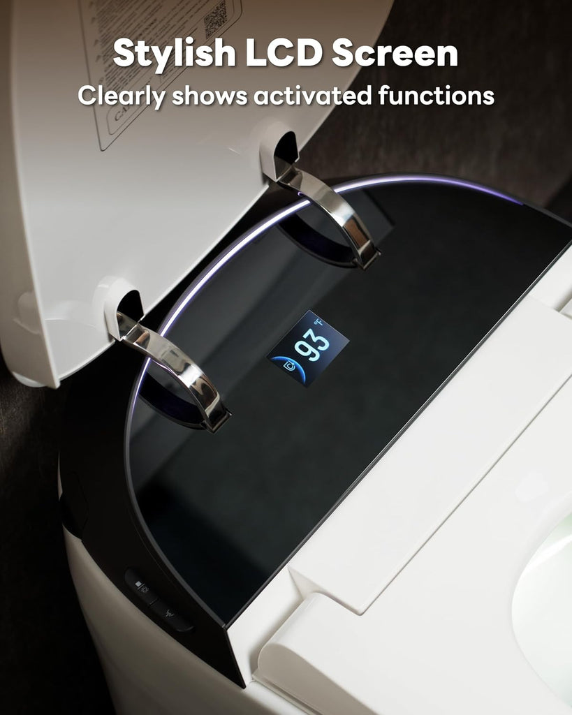 Smart Toilet with ADA Chair Height, Foam Dispenser, 1.1/1.6GPF Dual-Flush Bidet Toilet, 12" Rough-in