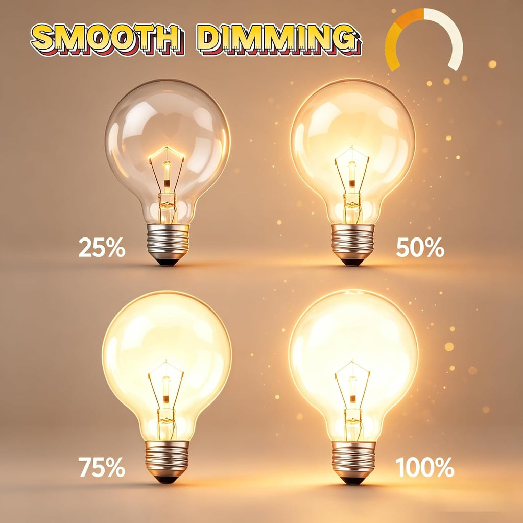 G25 Globe 60W Incandescent Light Bulbs, Double Life Globe Bulb, 2700K Soft White, E26 Base, Dimmable Crystal Clear (4 Pack)