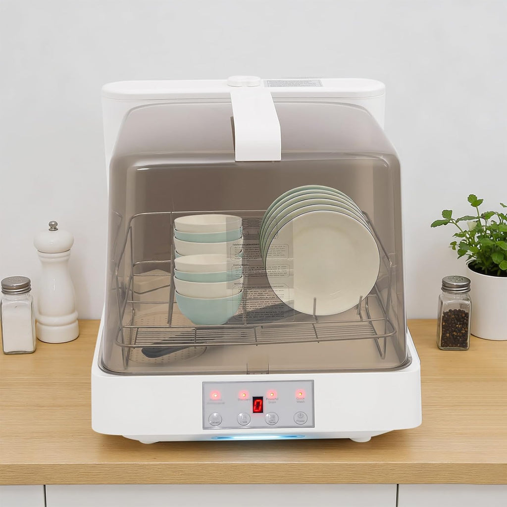 Countertop Dishwashers, 800W Portable Dishwasher Featuring with 6L(1.59G) Built-in Water Tank