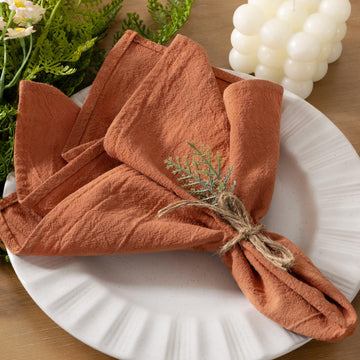 Cloth Napkins Fall Washable Reusable Linen Wedding Party Home Table Decor