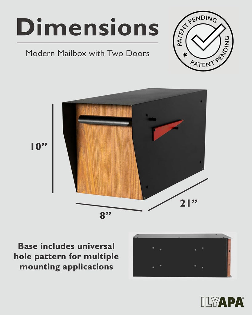 Black Modern Mailbox Post Mount Mailboxes