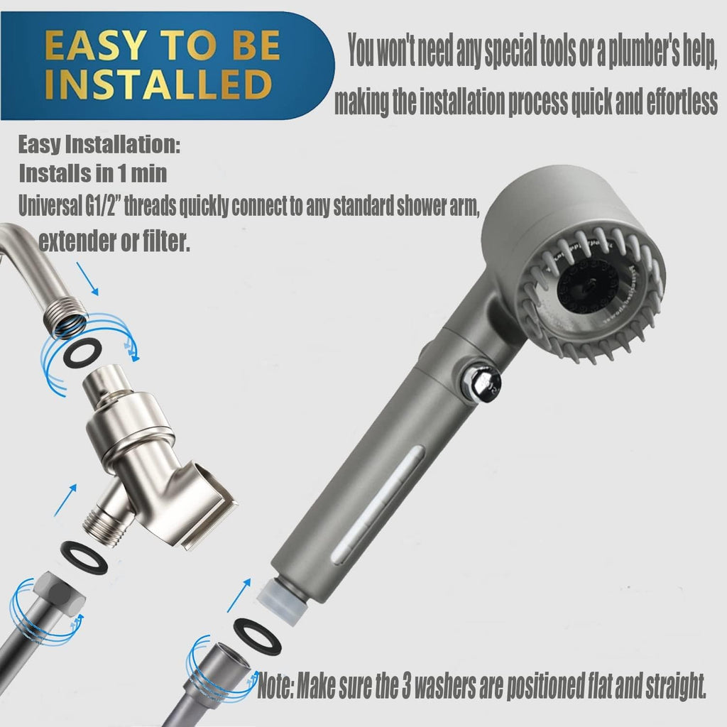 Shower Head with Handheld, Shower Heads High Pressure