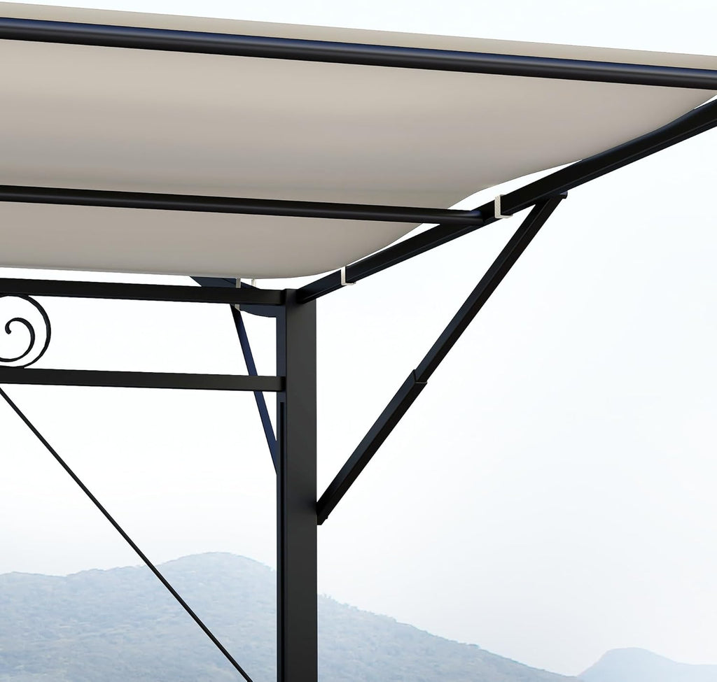 10' x 8' Outdoor Pergola and Patio Gazebo, Extendable Side A - Image 6
