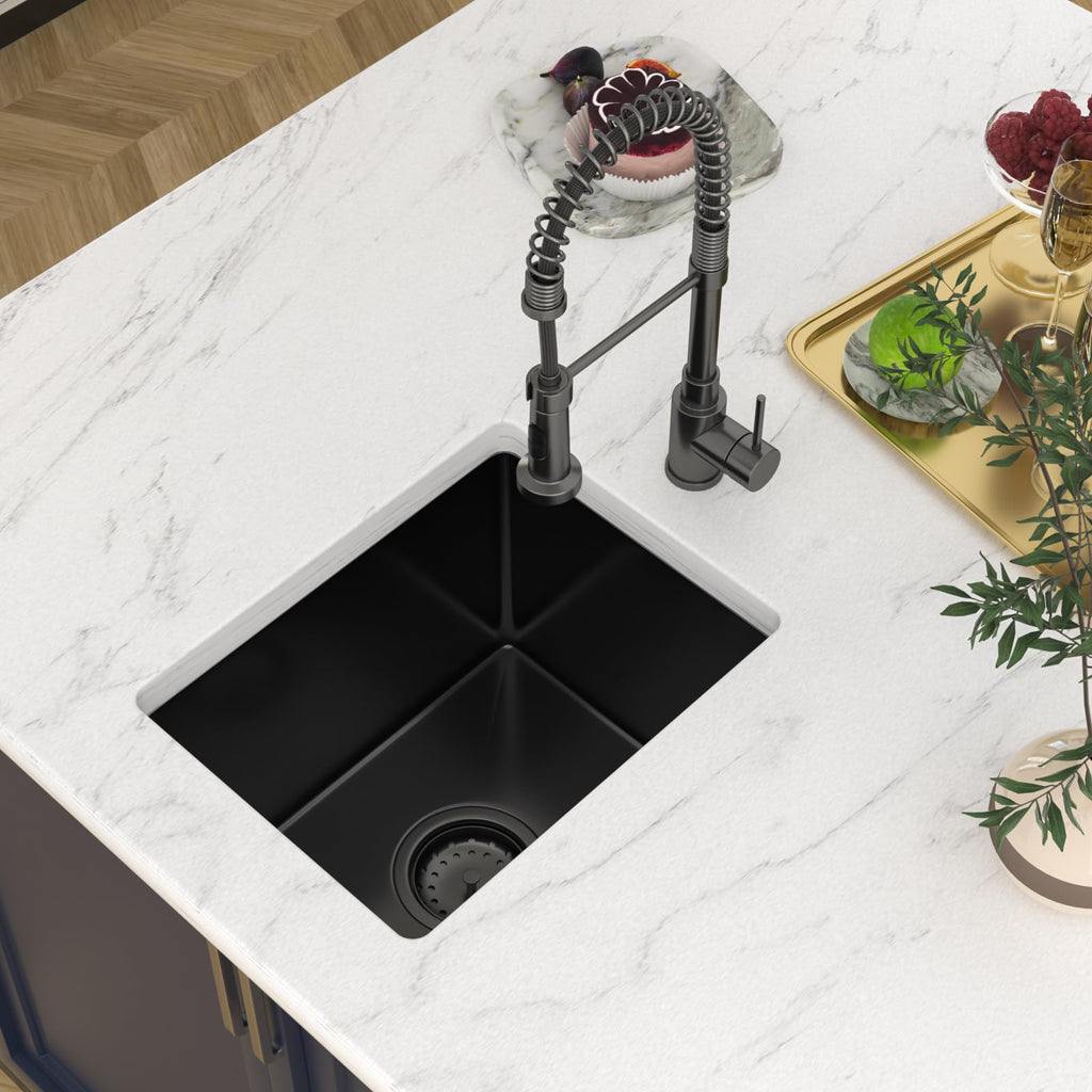 12 Inch Gunmetal Black Undermount Bar Sink