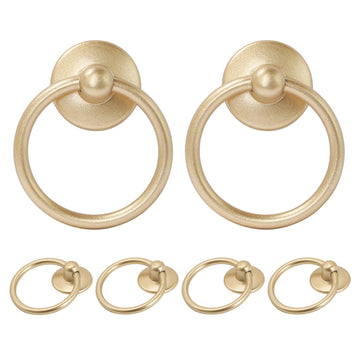 12pcs Drop Ring Drawer Pulls - Champagne Gold