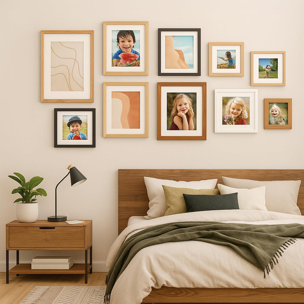 10x14 Solid Oak Wood Picture Frame, Black, 1 Pack