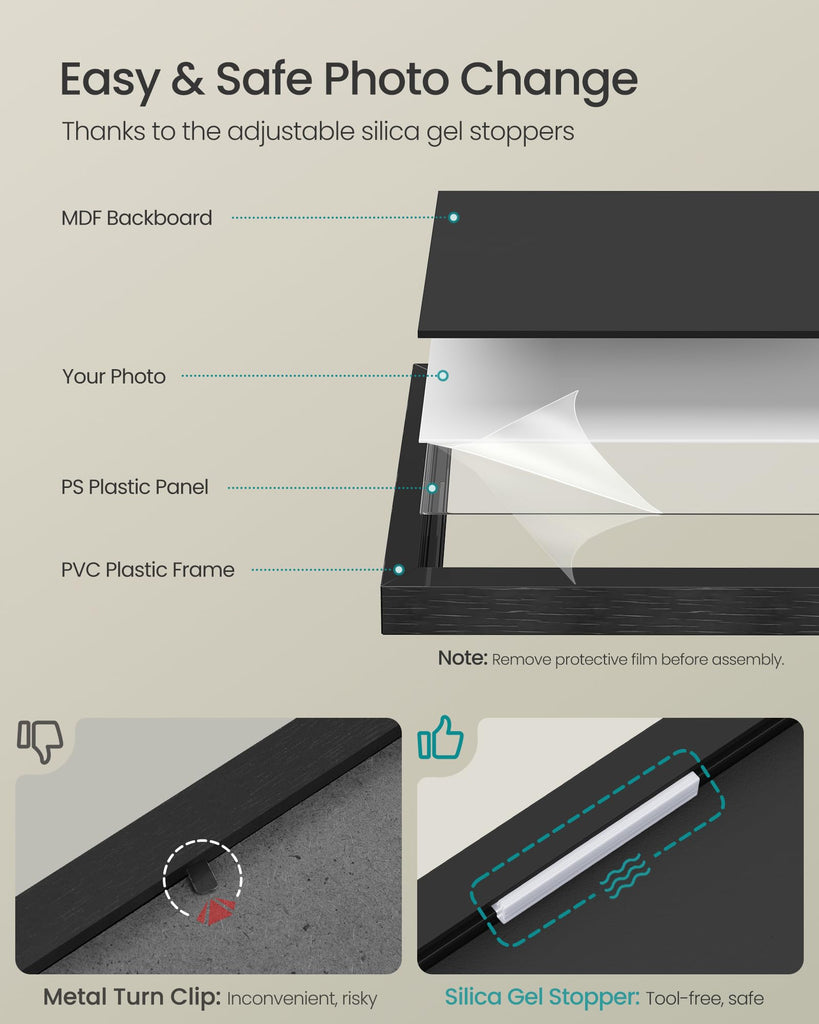 10 Tool-Free Assembly Collage Photo Frames for Wall