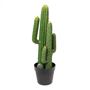 Simple Faux Saguaro Cactus with Plastic Pot | Artificial Cactus Plant | Lightweight Décor, Event Décor, Party