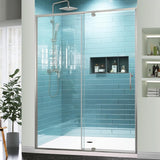 56-60" W x 71" H Piovt Swing Glass Shower Door