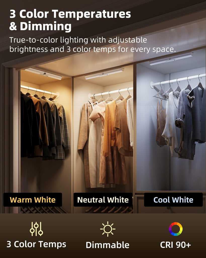 17in LED Motion Sensor Closet Light with Rotatable Sensor