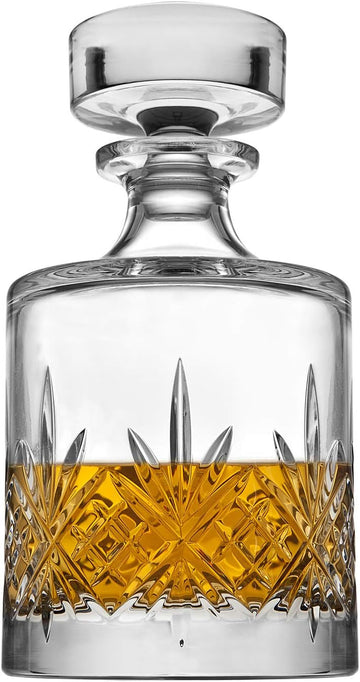 Whiskey Decanter Dublin Collection, for Liquor Scotch Whisky Vodka or Wine - Round