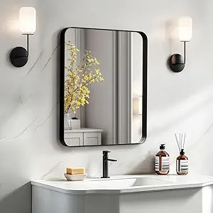 20X16 Bathroom Vanity Mirror for Wall, Aluminum Framed, Farmhouse Rectangle, Anti-Rust, Hd Reflection Anti-Desilvering,