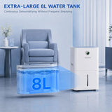 150 Pint Dehumidifier for Basement with Pump,Commercial Dehumidifier with Drain Hose for Home