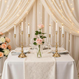 2 Pcs 3 Arm Gold Candelabra, 11.6" Metal Candle Holders Candelabra Centerpieces for Tables Theme Party Table