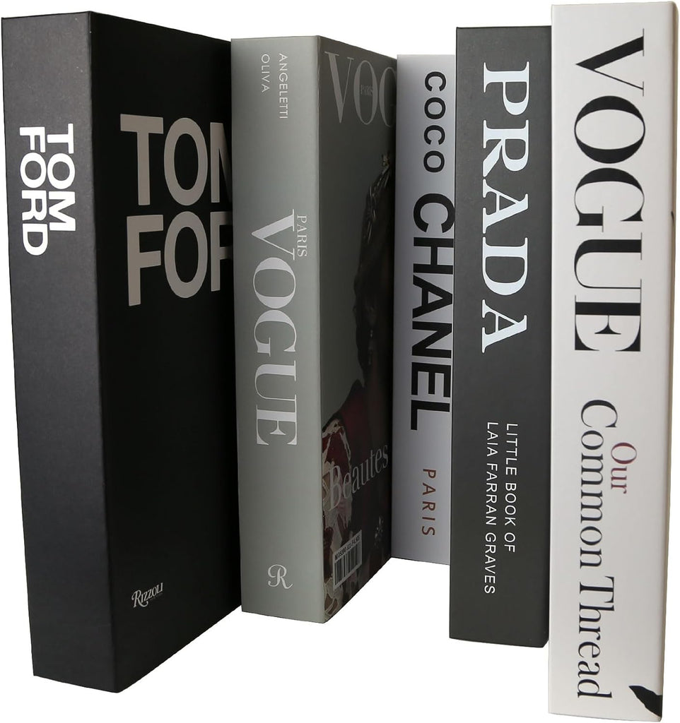 5 Pcs Decorative Books Aesthetic Chic Faux Book Set for Room Décor,Modern Home Decor Coffee Table Decor