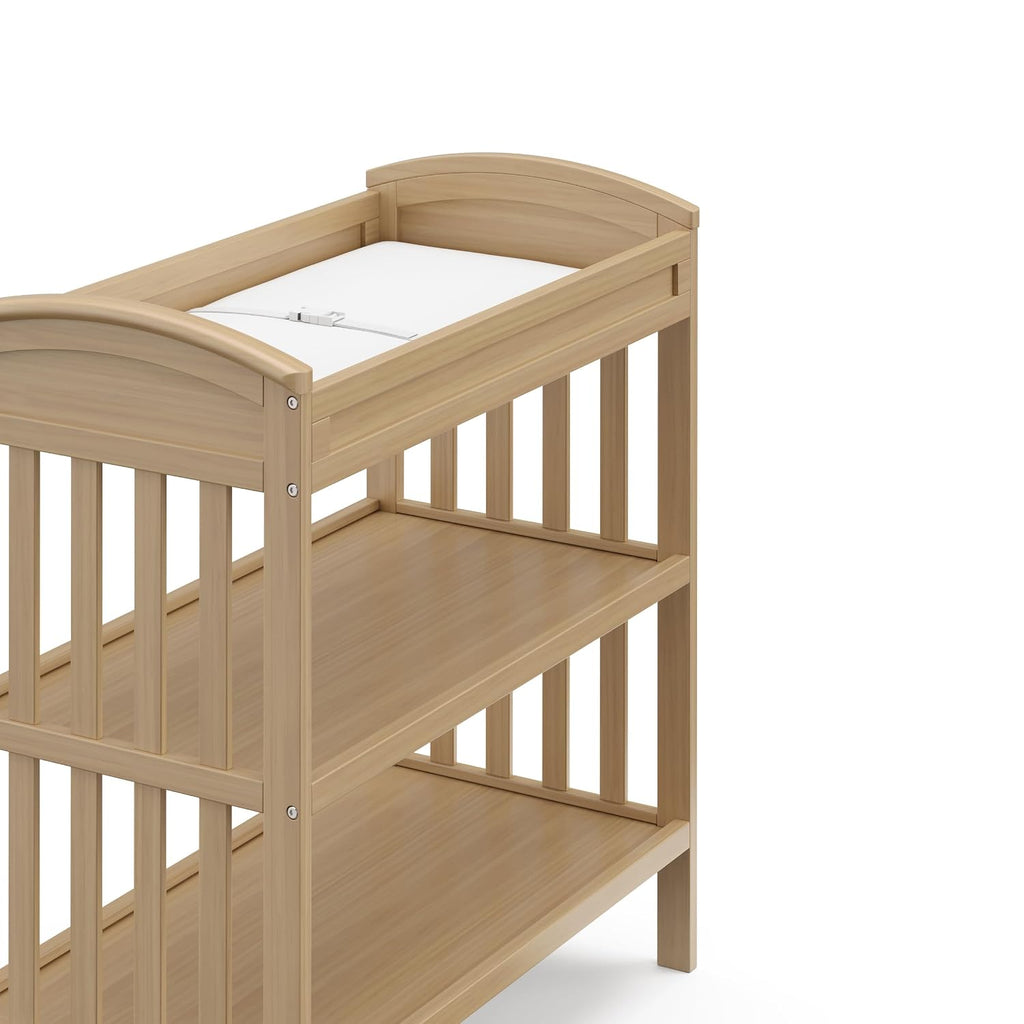 Changing Table with Water-Resistant Changing Pad, Driftwood | GREENGUARD Gold Certified, Includes Diaper