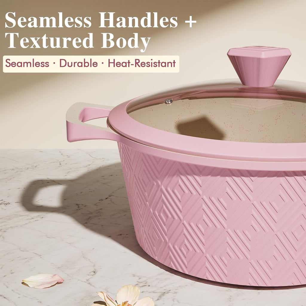 Pots and Pans Set Non Stick, 26PCS Nonstick Cookware Set, Induction Cook Ware, Includes Steamer & Silicone Utensils