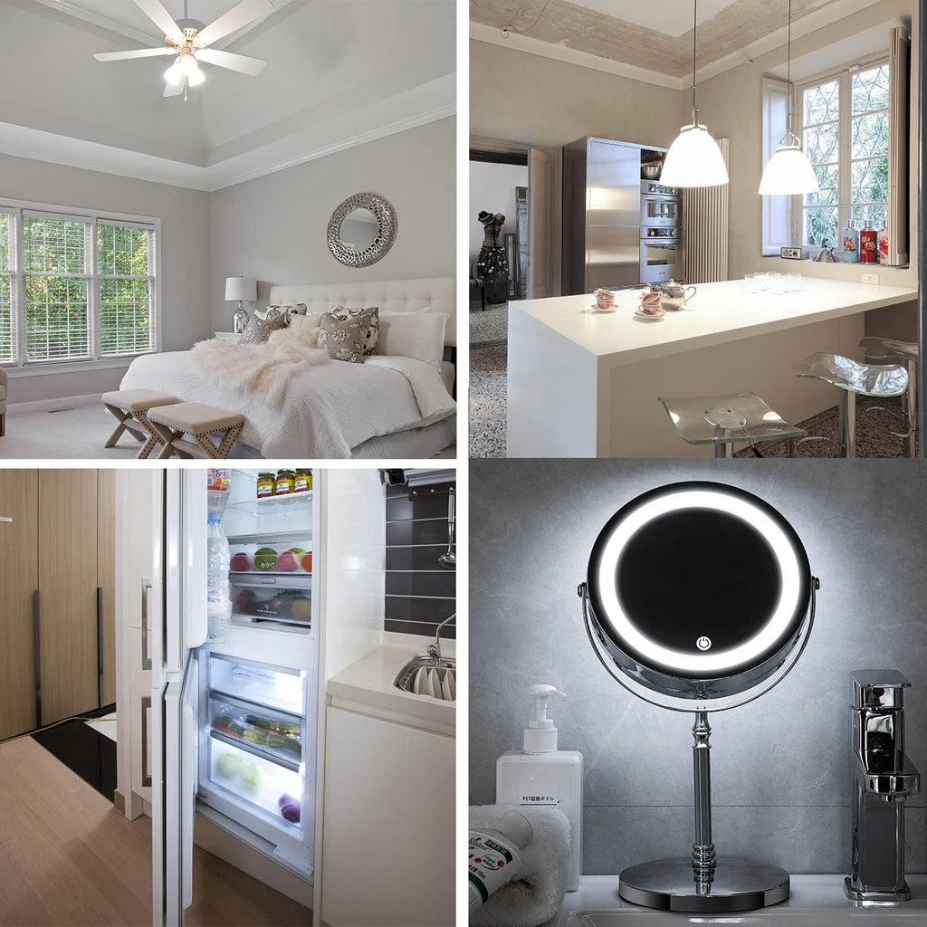 E12 LED Bulb 5W Equivalent to 40W C7 Replacement Bulbs Clear Type B Candelabra Base Daylight White 6000K Non-Dimmable