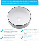 Round Vessel Sink with Faucet and Drain Combo