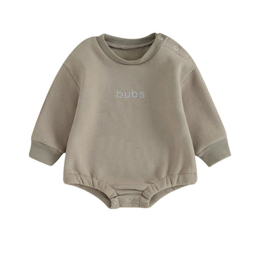 Newborn Infant Baby Boy Oversized Romper Sweater Bodysuits Coming Home Outfit Neutral Clothes Bubs-Gray